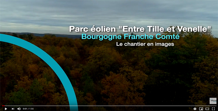 vidéo de la construction du parc éolien Entre tille et Venelle