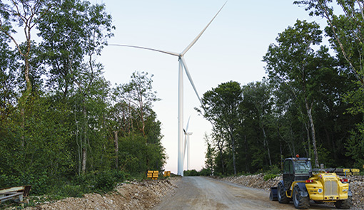 Chantier de parc éolien