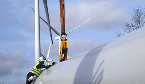 Worker with blades