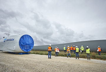 Visite d'un chantier de parc éolien